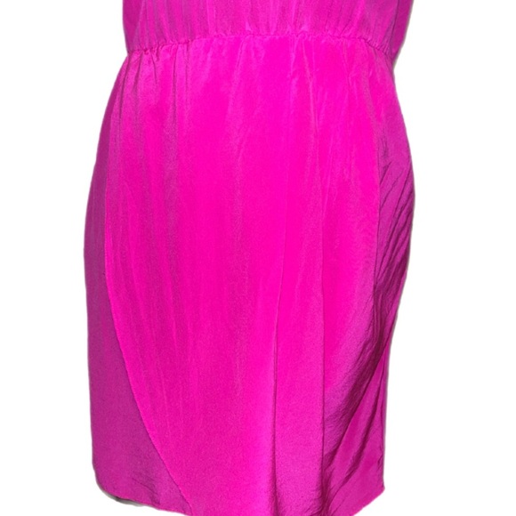 EUC Amanda Uprichard Pink 100% Silk Mini Dress- Medium - Picture 3 of 6